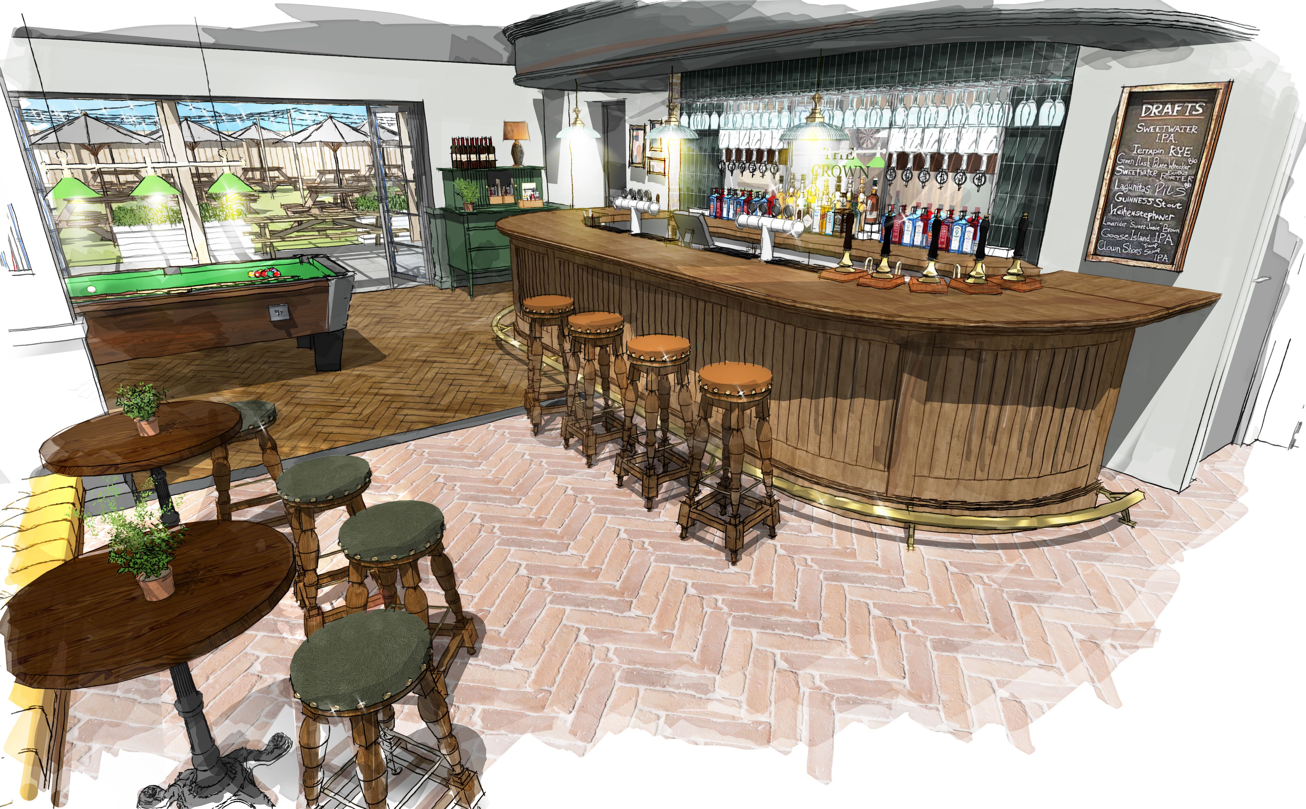 part of a gallery of our work at The Crown 0